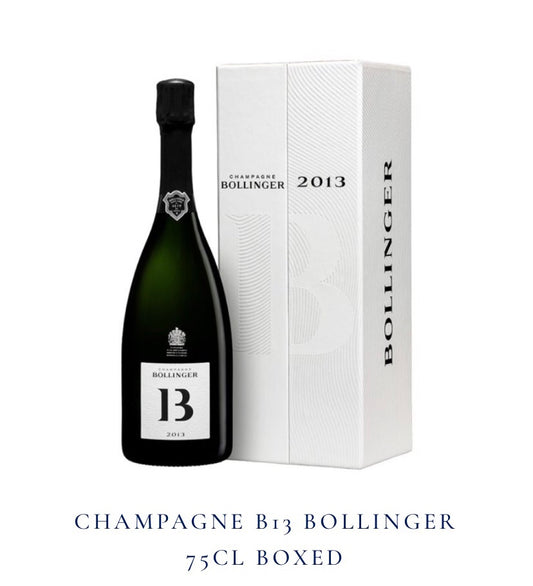 CHAMPAGNE B13 BOLLINGER 75CL BOXED